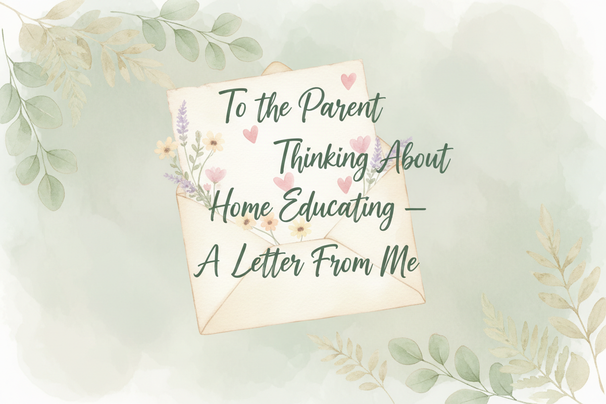 To the Parent Thinking About Home Educating,  A Letter From Me