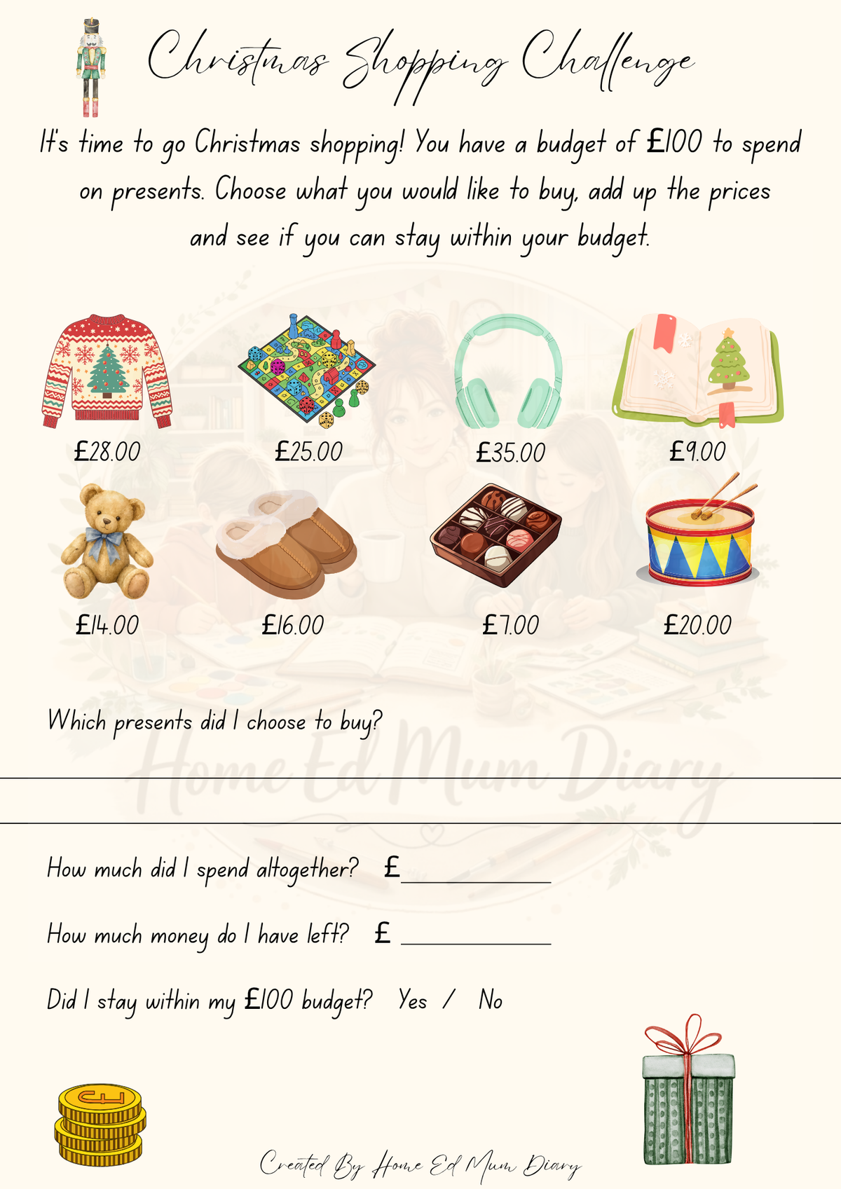 My Christmas Workbook & Journal PDF Download