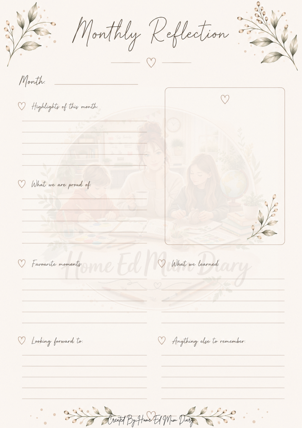 Home Education Planning Pack 42 Page PDF Instant Download