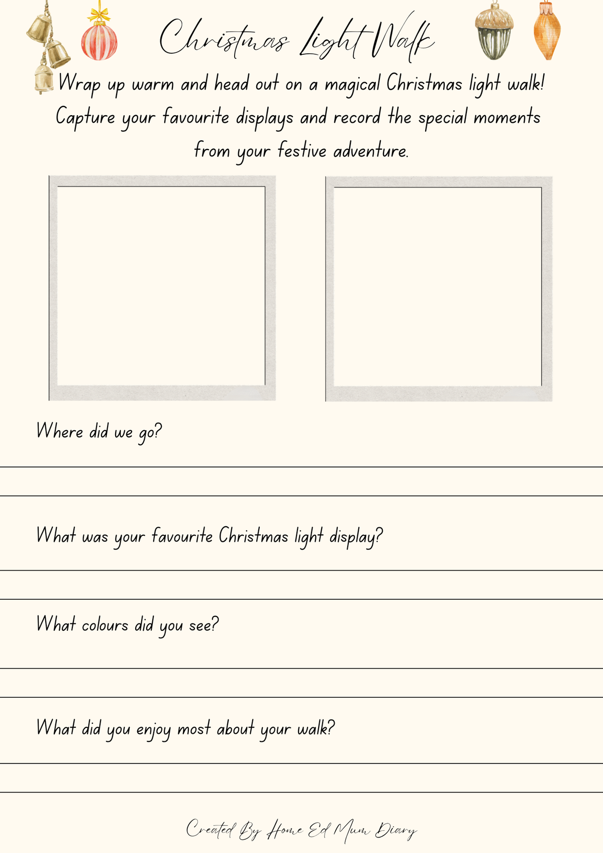 My Christmas Workbook & Journal PDF Download