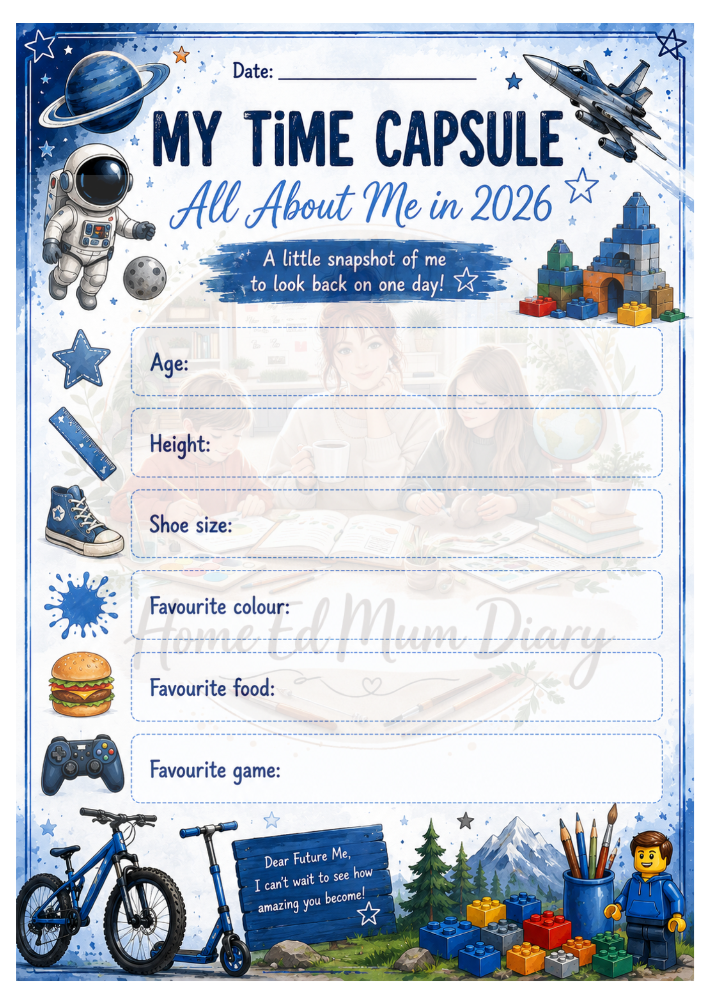 My Time Capsule 2026  Home Education PDF Instant Download