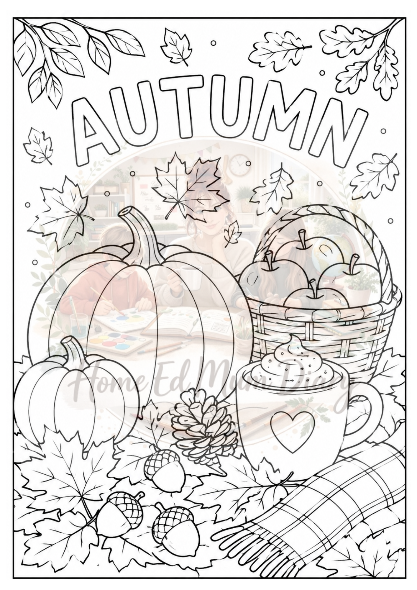 FREE Download Autumn Colouring Pages 9 Pages