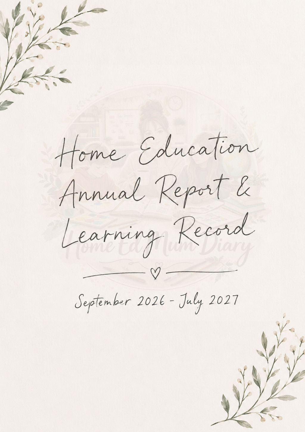 Home Education Planning Pack 42 Page PDF Instant Download
