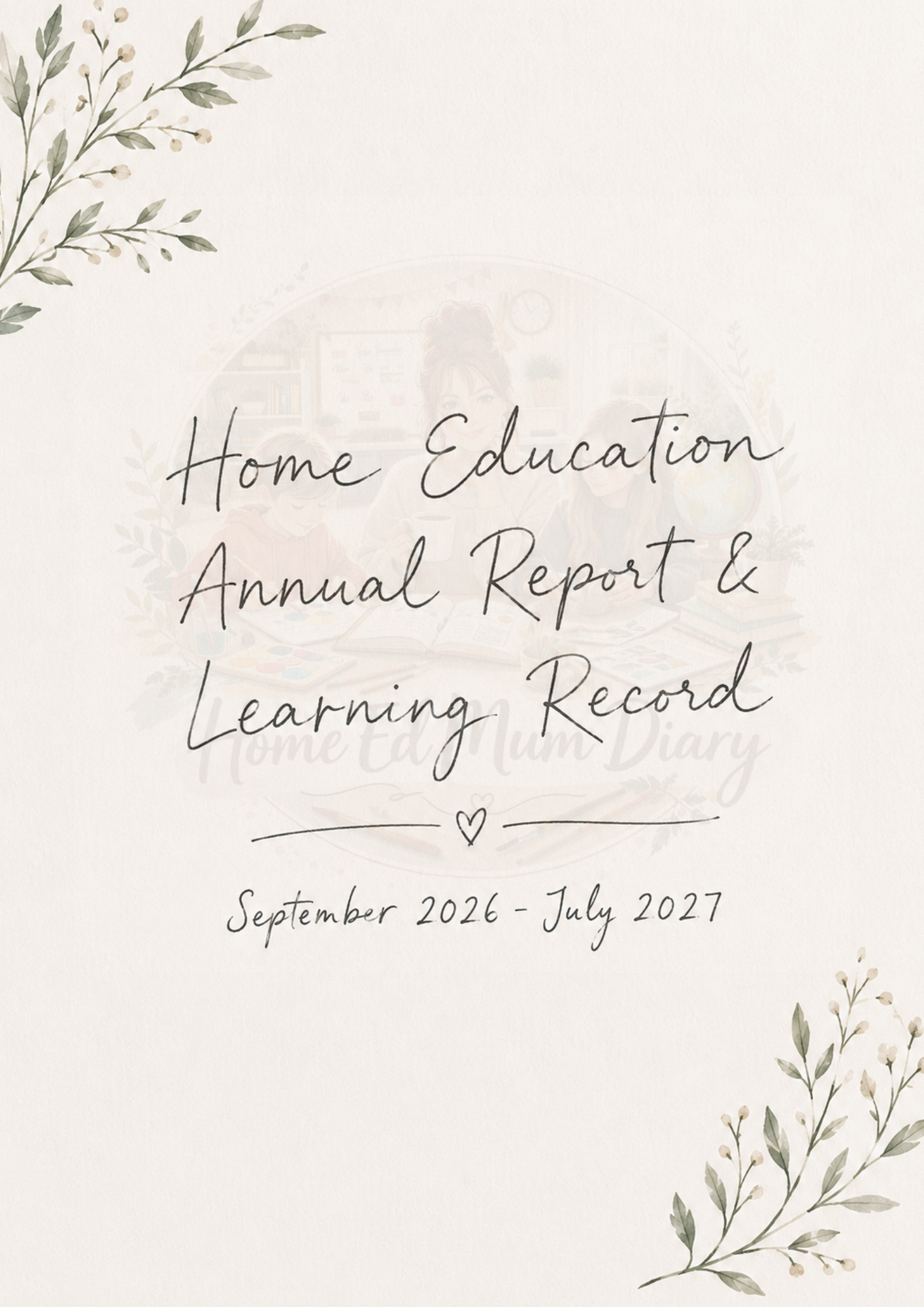 Home Education Planning Pack 42 Page PDF Instant Download