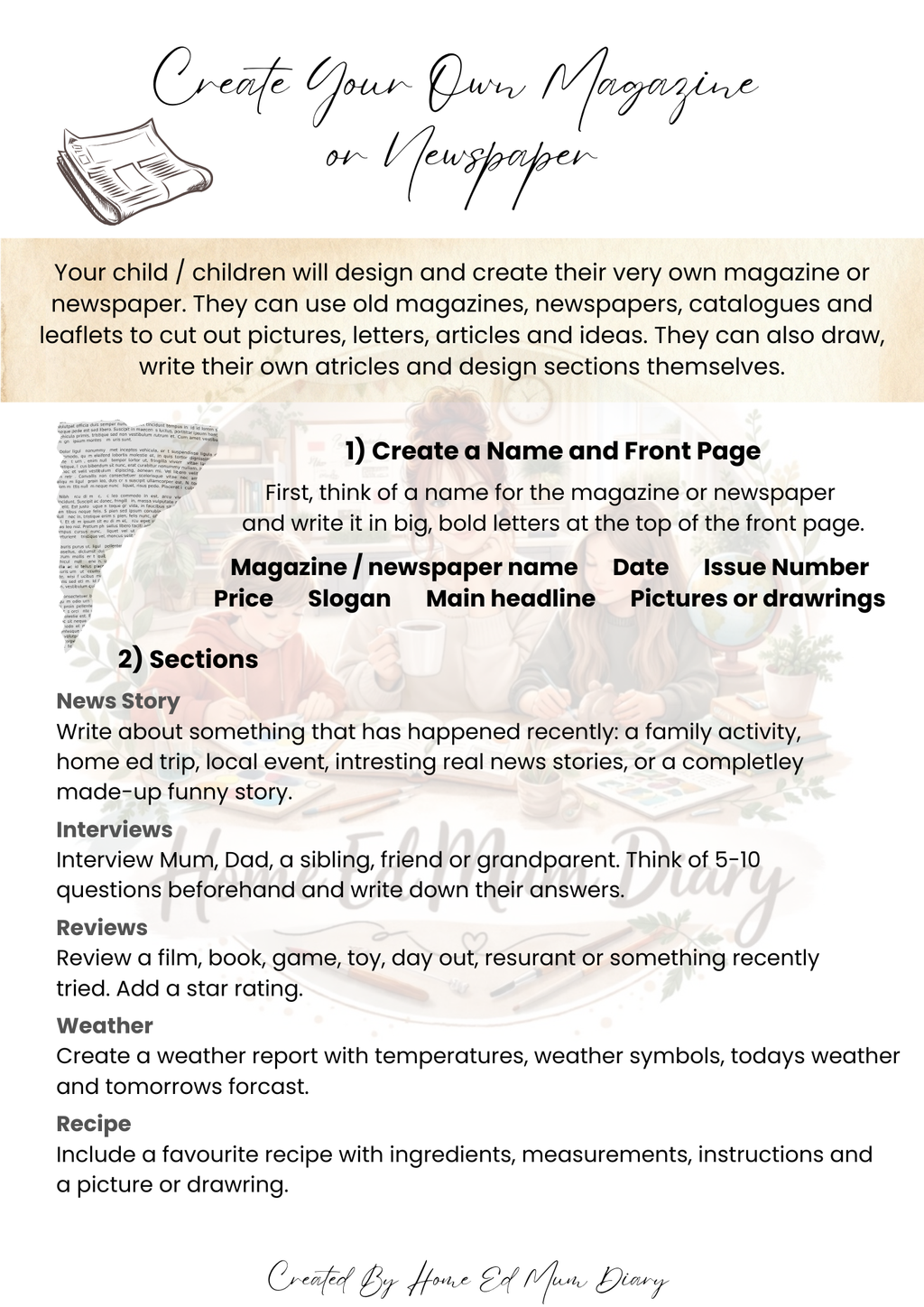 Create Your Own Magazine or Newspaper FREE PDF Download