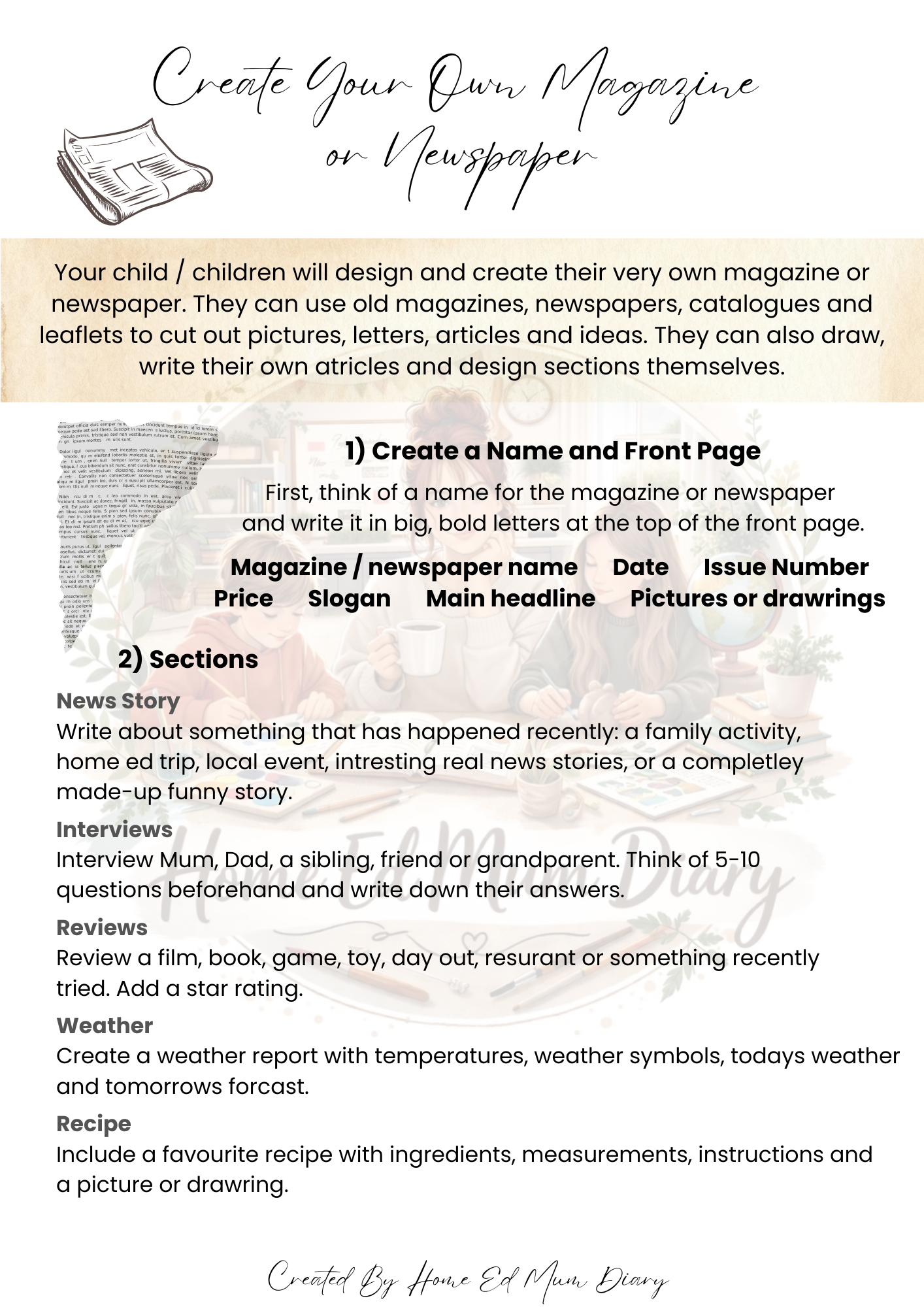 Create Your Own Magazine or Newspaper FREE PDF Download