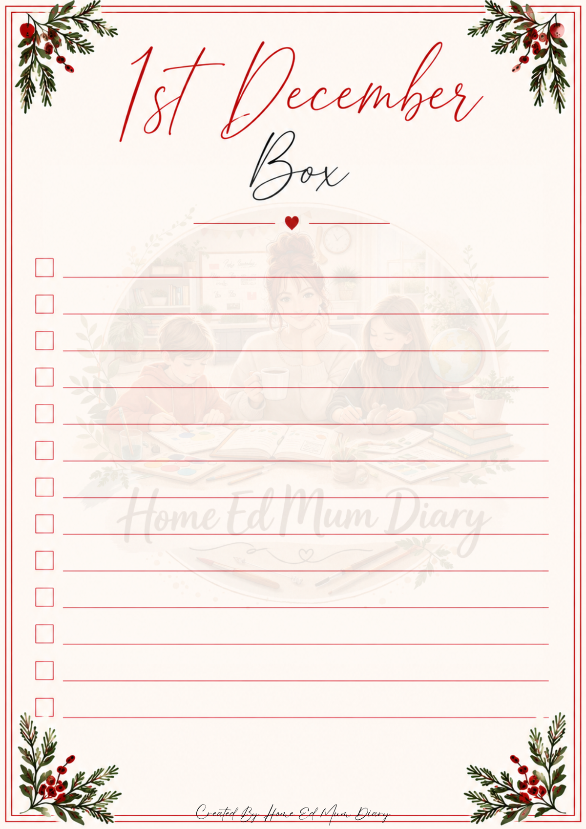 Christmas Planning Pack 2026 PDF Instant Download