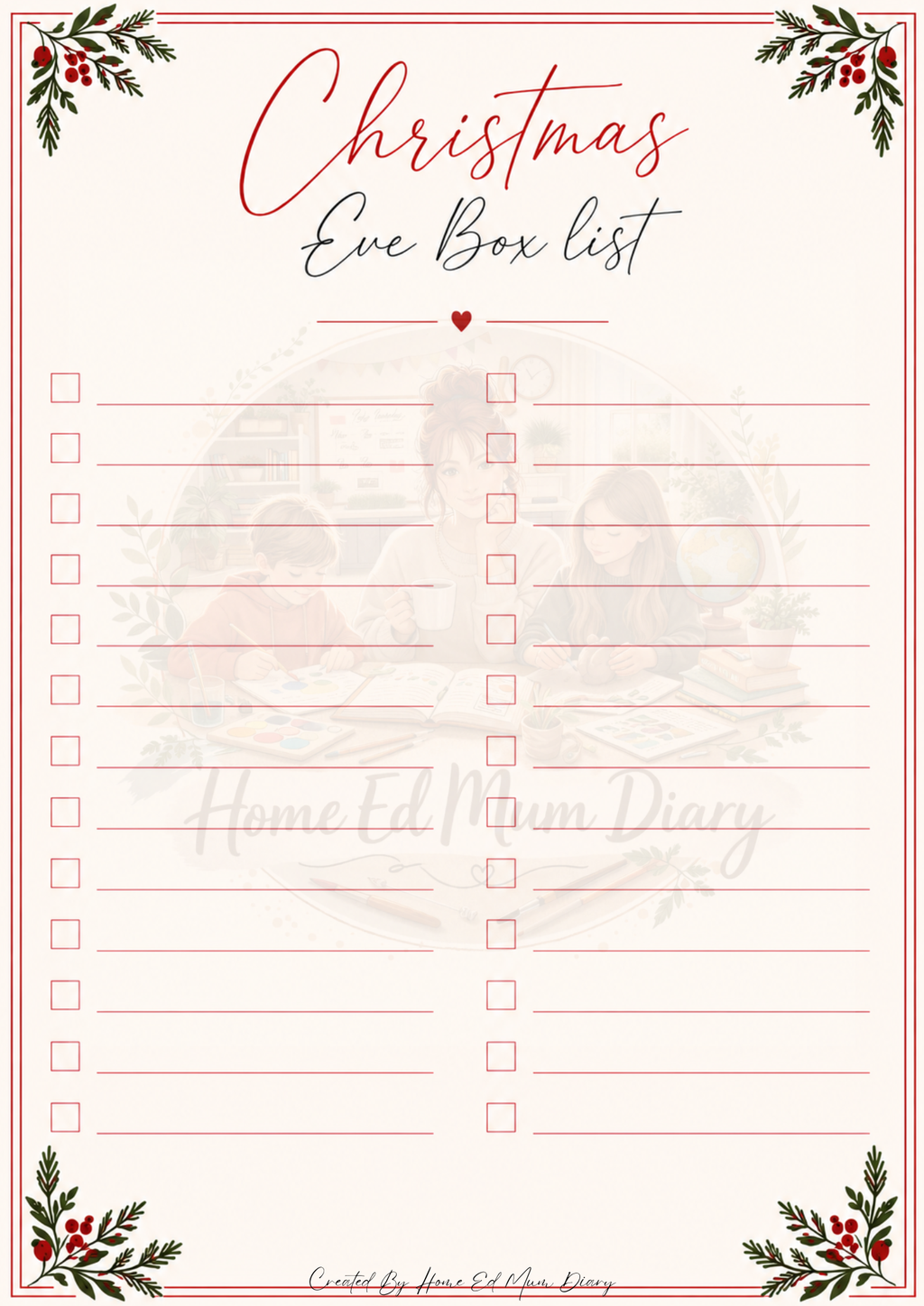 Christmas Planning Pack 2026 PDF Instant Download