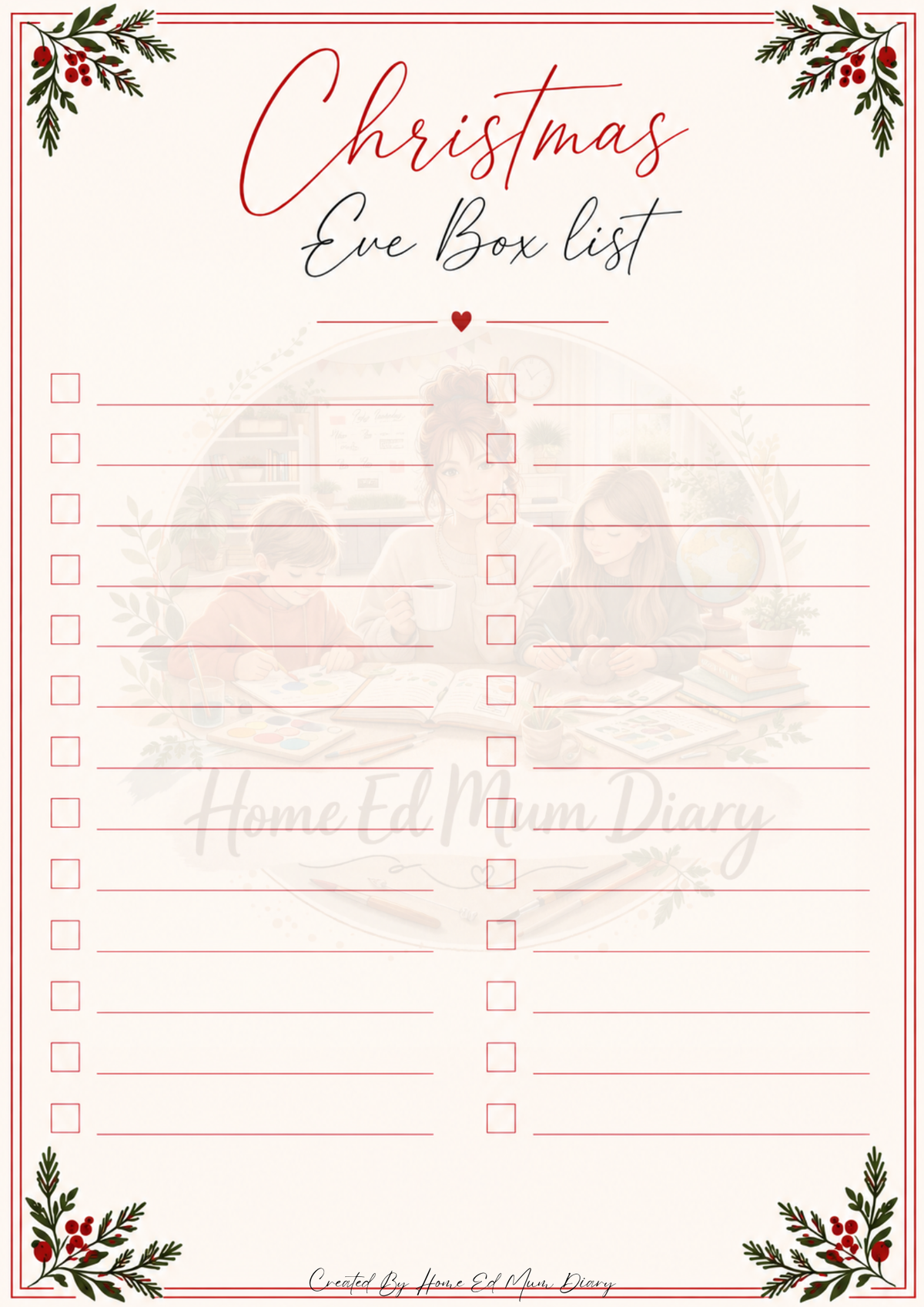 Christmas Planning Pack 2026 PDF Instant Download