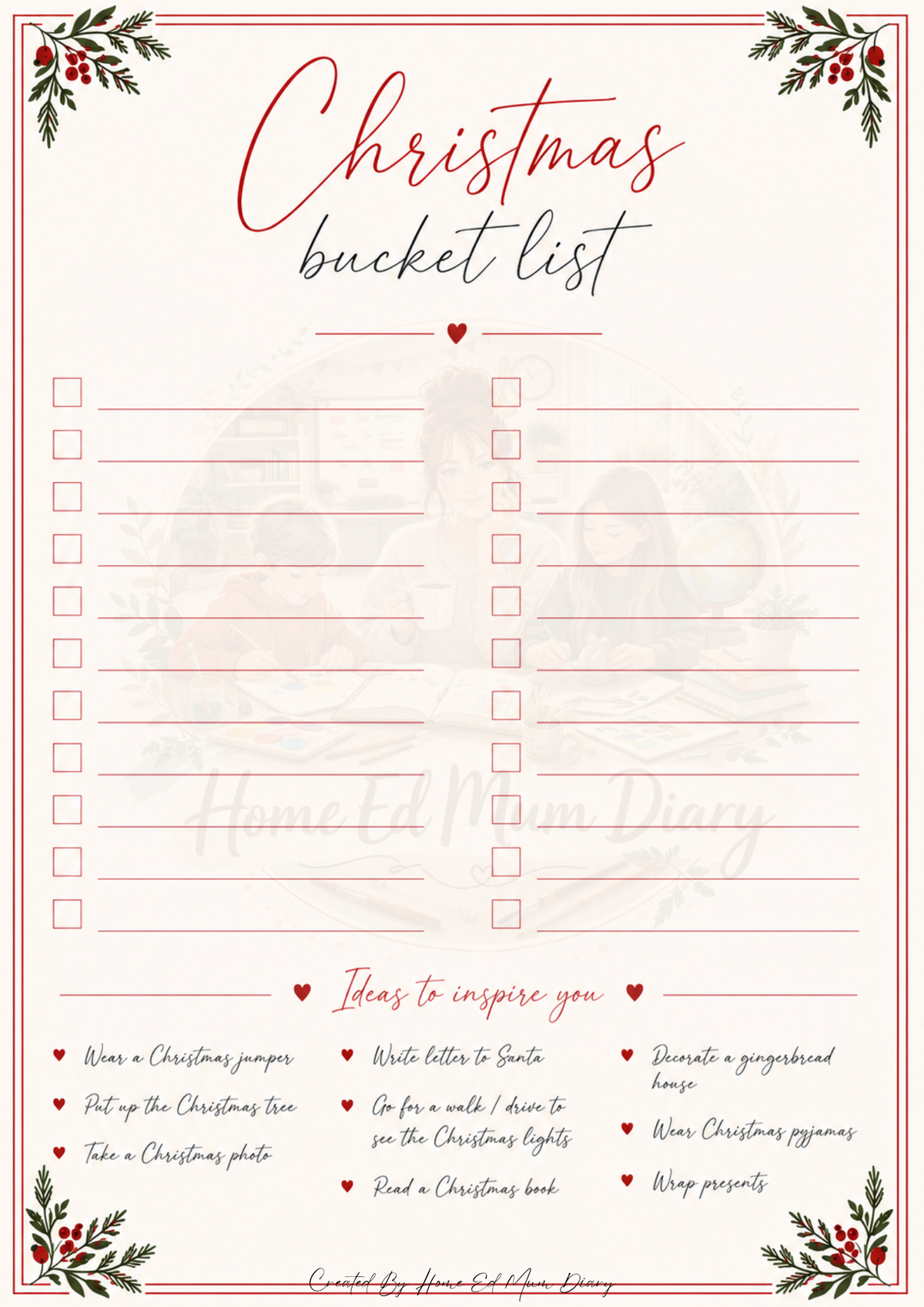 Christmas Planning Pack 2026 PDF Instant Download