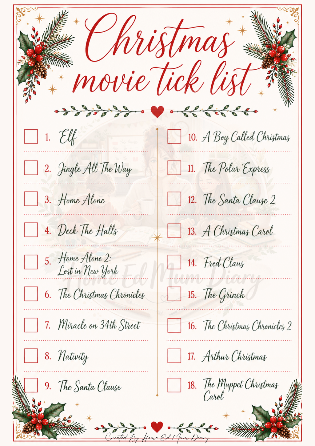 Christmas Planning Pack 2026 PDF Instant Download