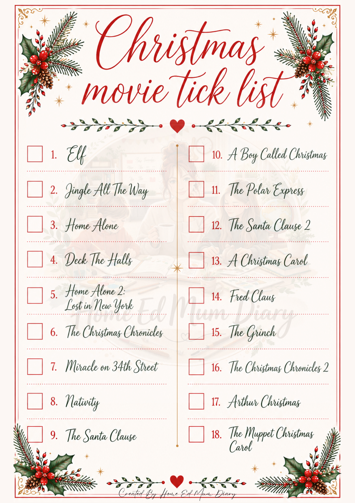 Christmas Planning Pack 2026 PDF Instant Download