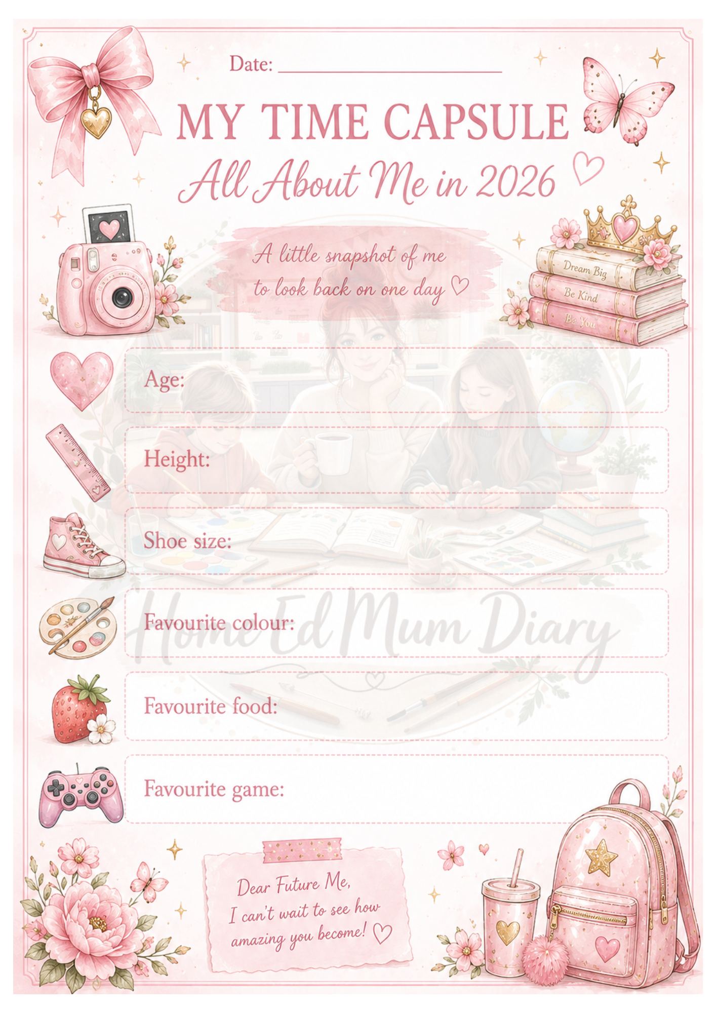 My Time Capsule 2026  Home Education PDF Instant Download