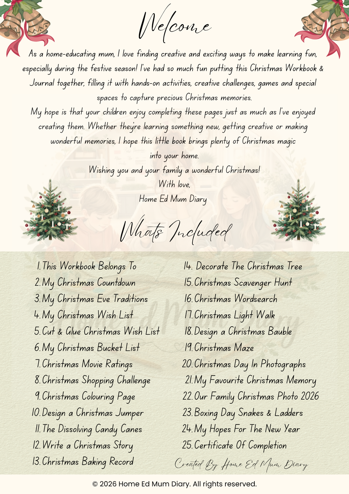 My Christmas Workbook & Journal PDF Download