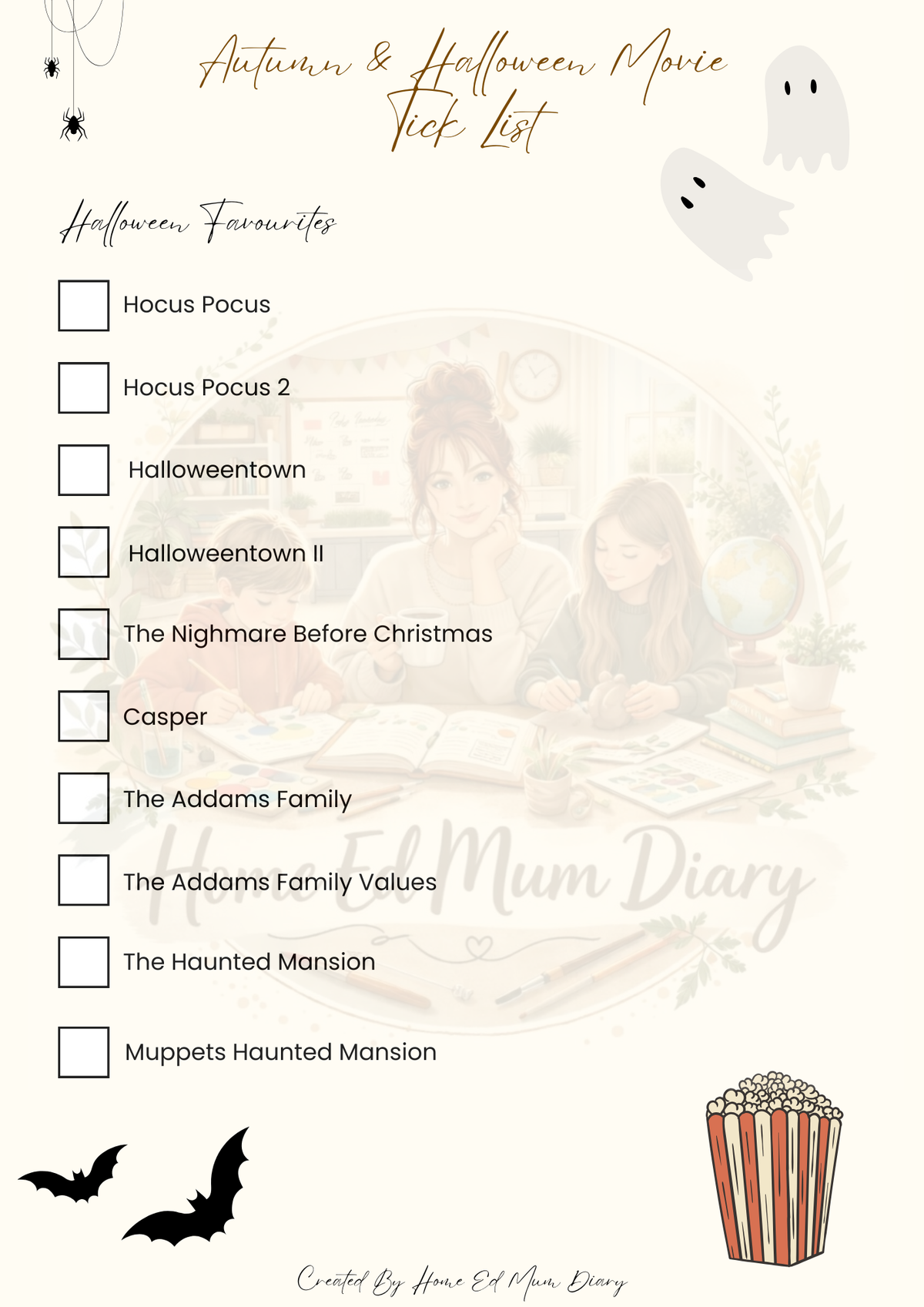Autumn & Halloween Movie Night FREE PDF Download