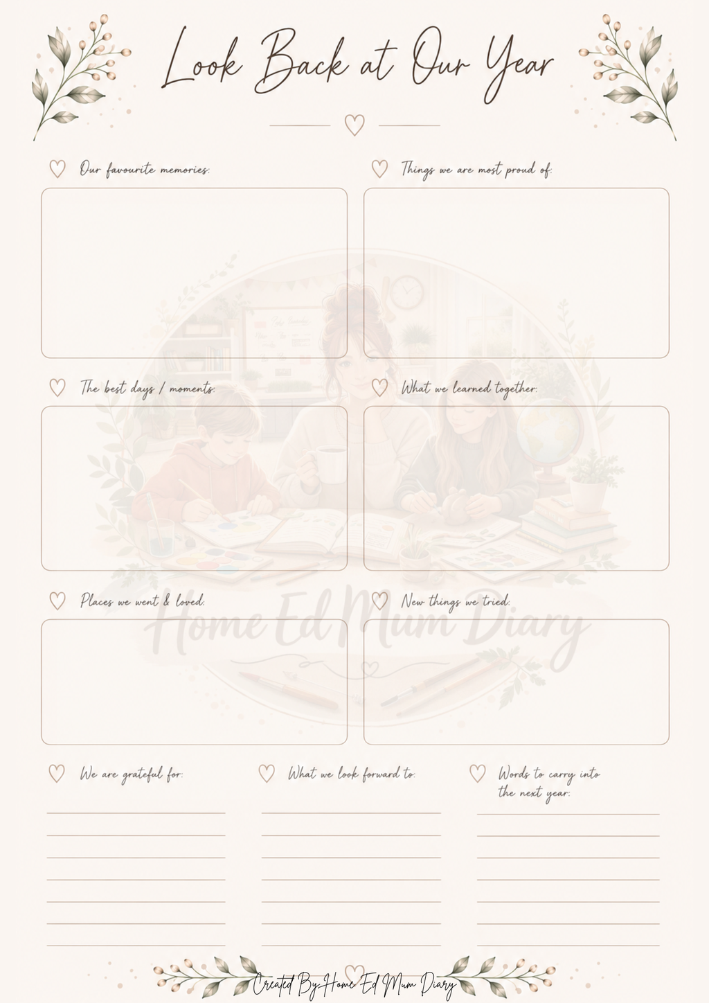 Home Education Planning Pack 42 Page PDF Instant Download