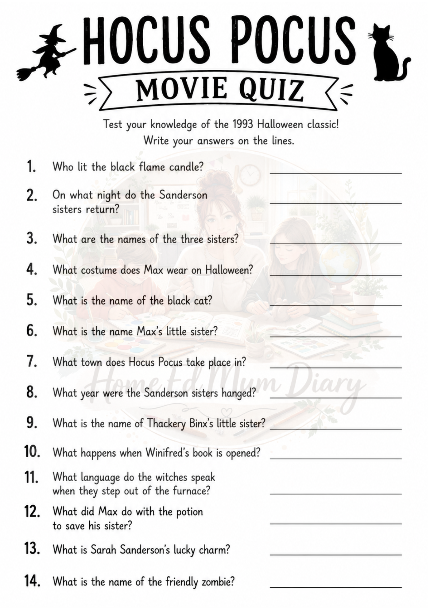 Halloween Movie Quiz Bundle  Pack of 4