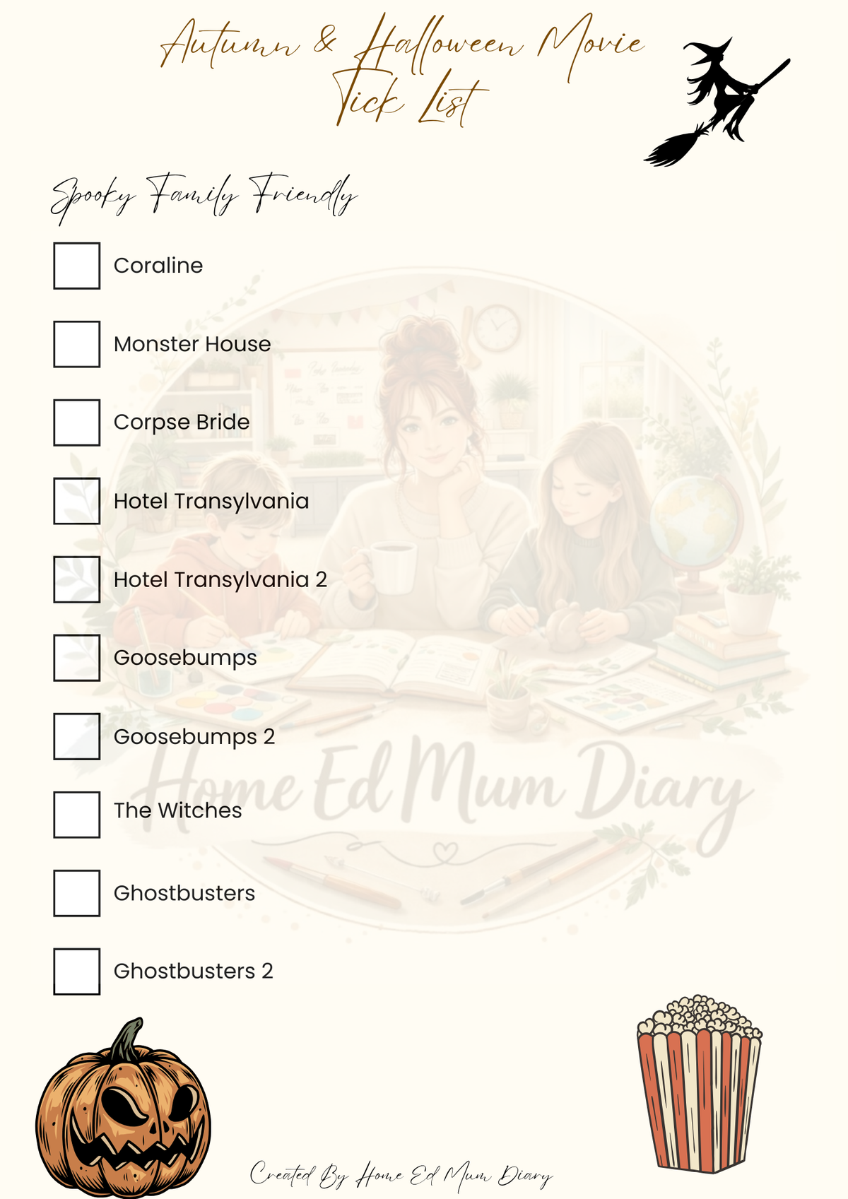 Autumn & Halloween Movie Night FREE PDF Download