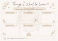 Things I Want to Learn Home Education Printable Free PDF Download