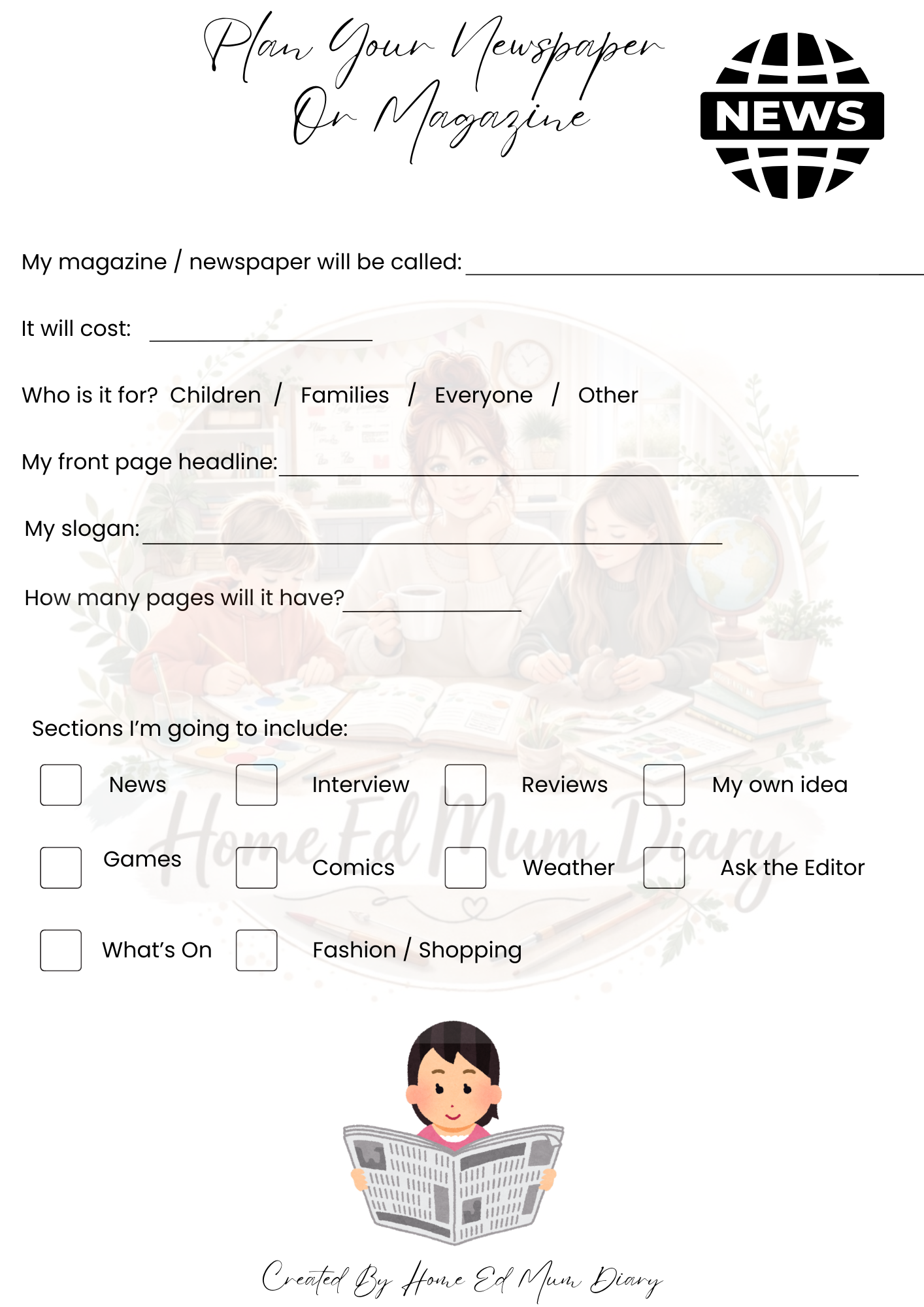 Create Your Own Magazine or Newspaper FREE PDF Download