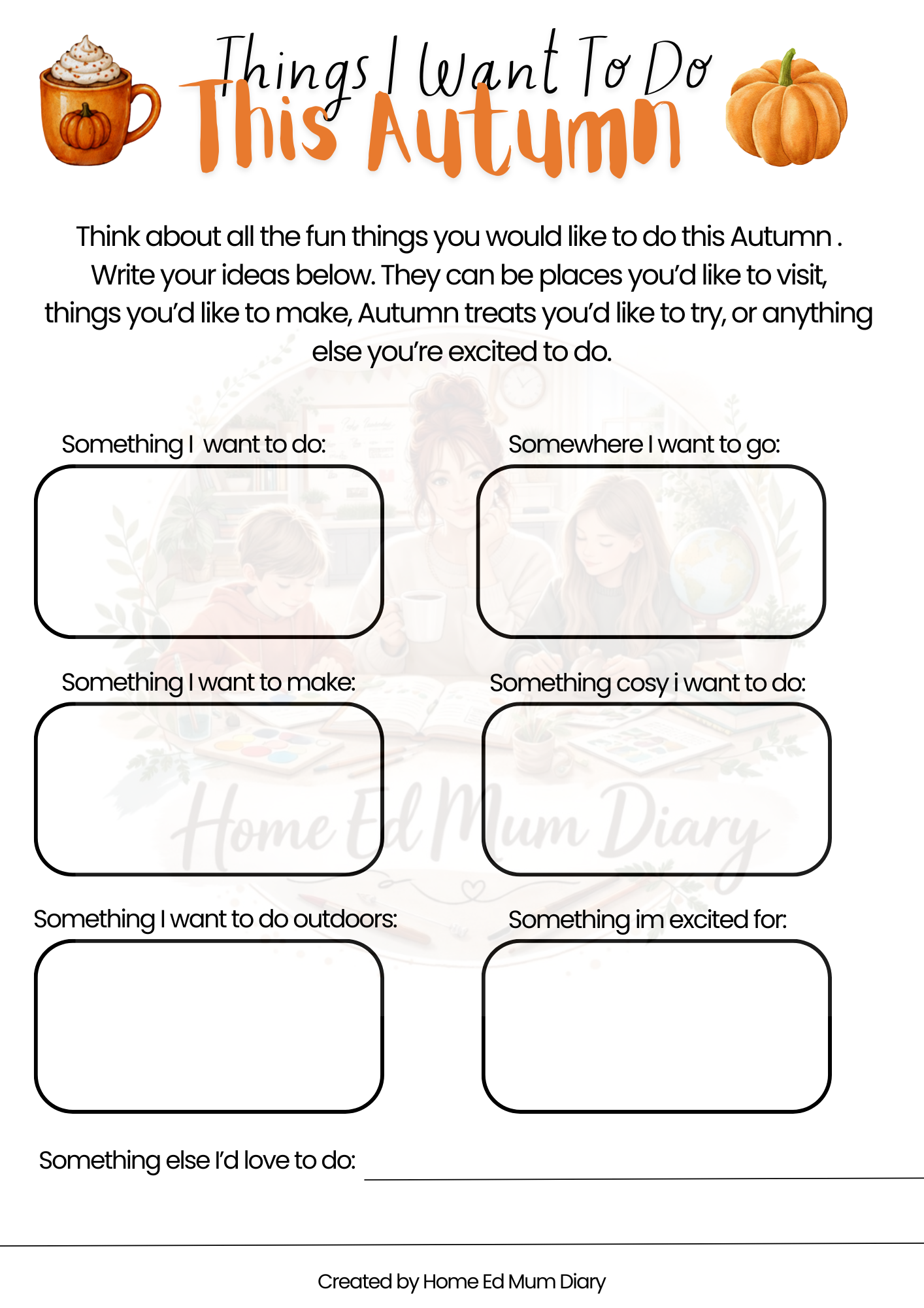 Autumn Workbook for Home Educated Children  PDF Download