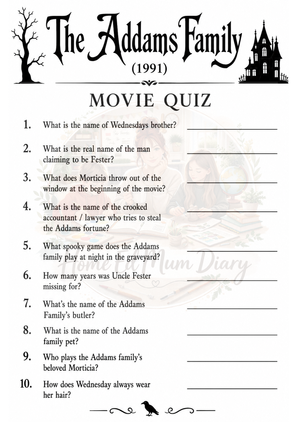 Halloween Movie Quiz Bundle  Pack of 4