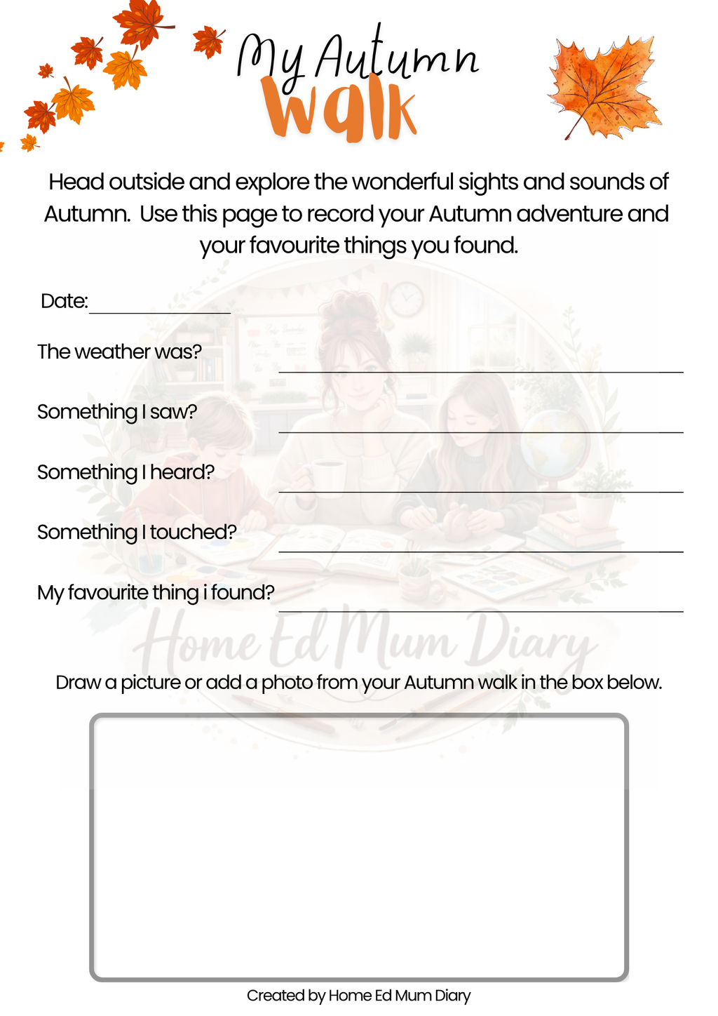 Autumn Workbook for Home Educated Children  PDF Download