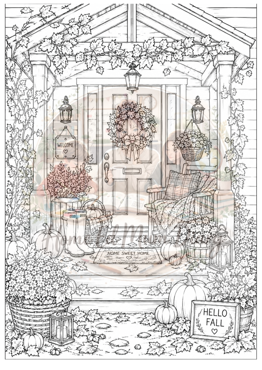 FREE Download Autumn Colouring Pages 9 Pages