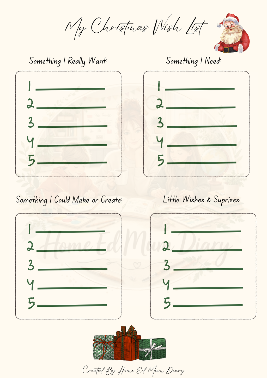 My Christmas Workbook & Journal PDF Download