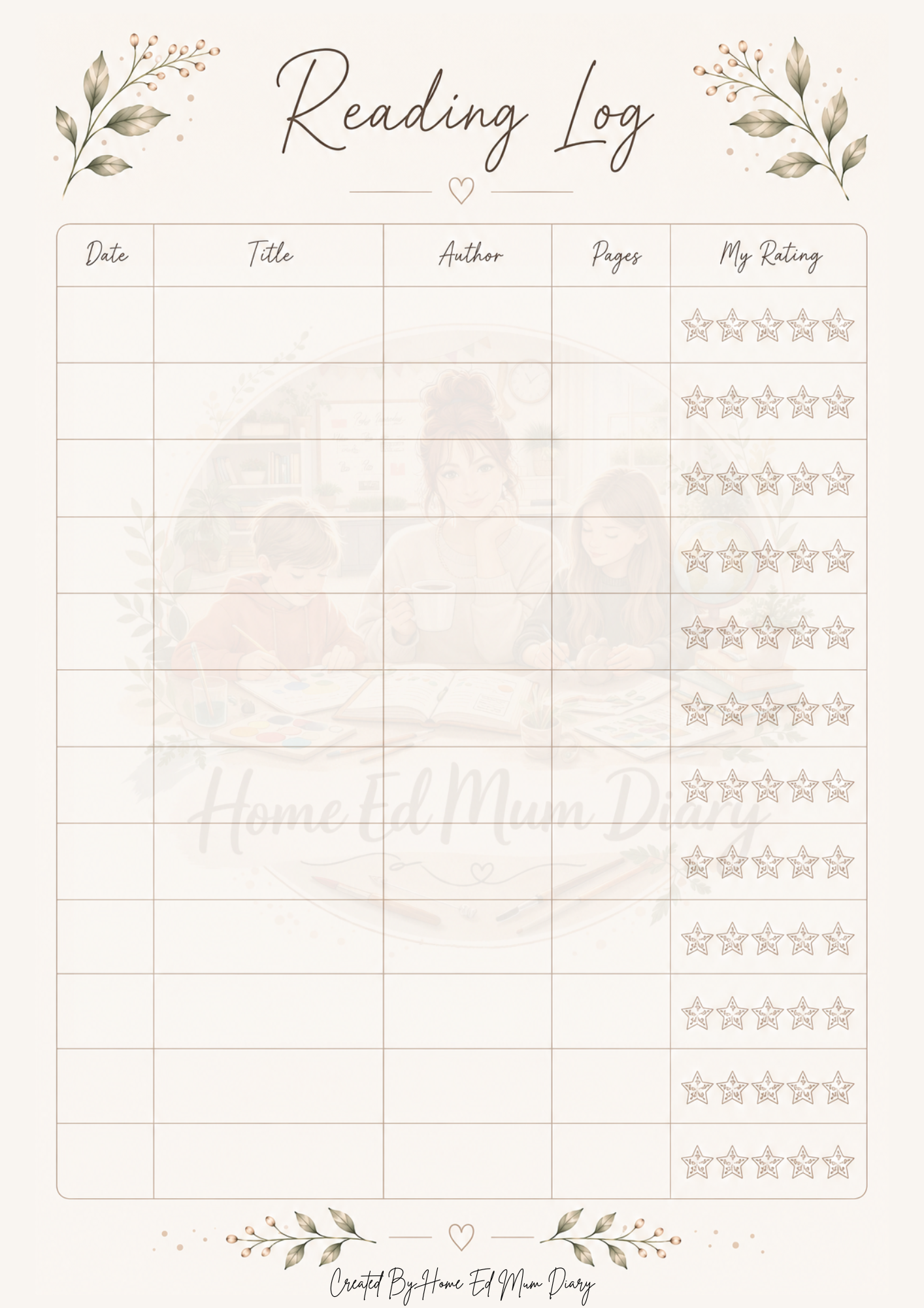Home Education Planning Pack 42 Page PDF Instant Download